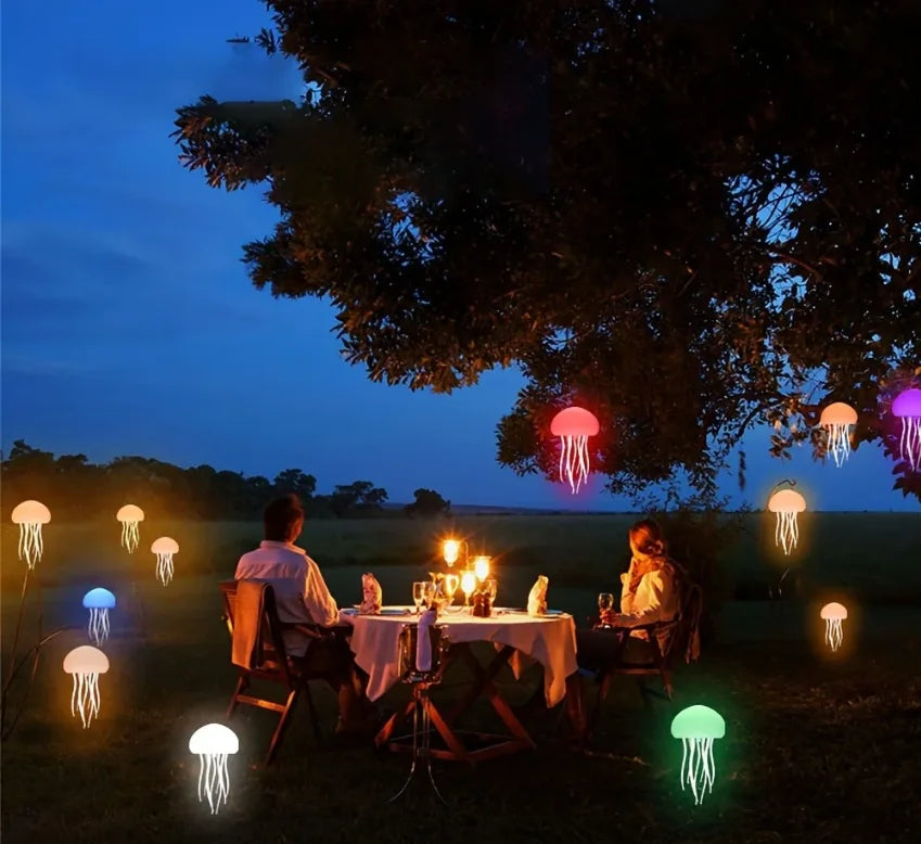 Lámpara LED Interactiva de Medusas | Decoración Ambiental Antiestrés