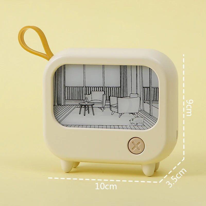 Mini Lámpara Ambiental "Retro TV": Luz de Compañía y Relajación