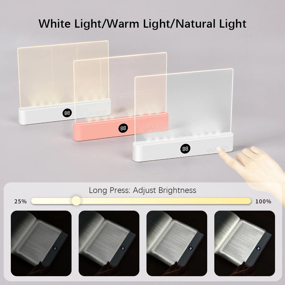 Lámpara de Lectura LED 2 en 1 | Luz de Noche Recargable con Timer