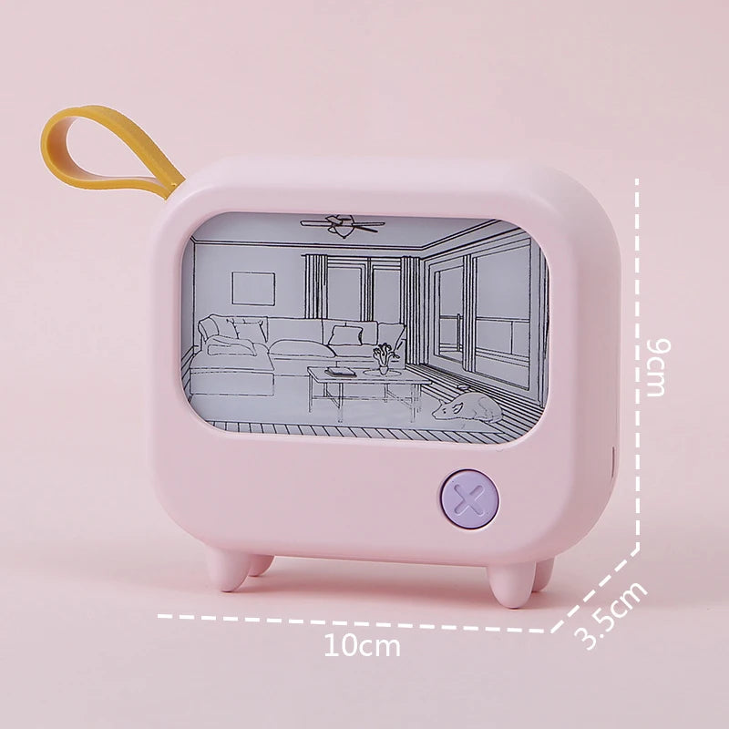 Mini Lámpara Ambiental "Retro TV": Luz de Compañía y Relajación