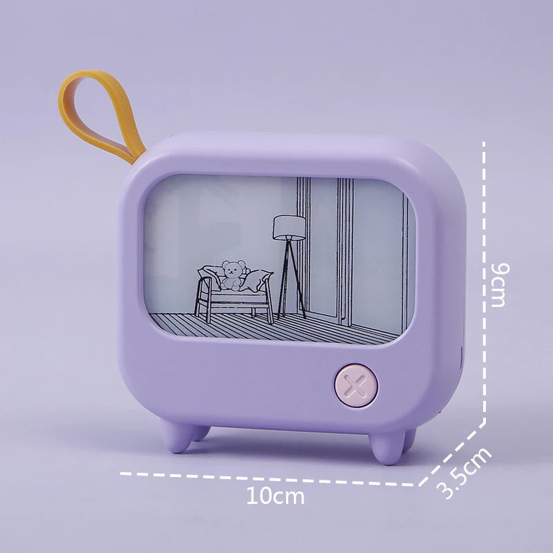 Mini Lámpara Ambiental "Retro TV": Luz de Compañía y Relajación
